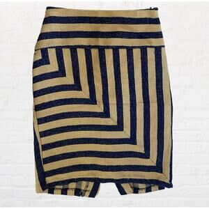 Anthropologie Eva Franco Angler striped woven pencil skirt